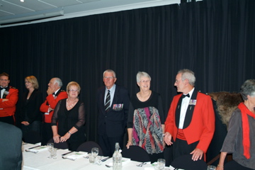 top table left - CO 2/1 RNZIR LtCol Hugh and Melanie McAslan, Bob and Rhonda Upton, Evan and Zilla Torrance and Bill Blair [Binning]