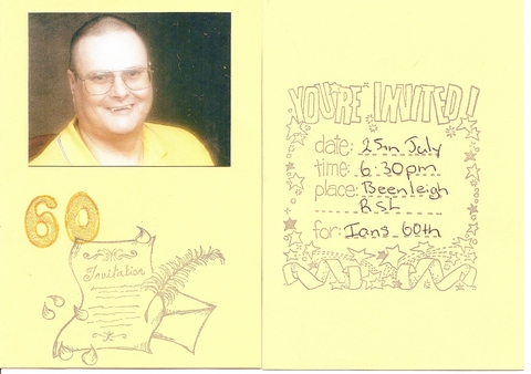 Ian Herd Invite 60th bash [Gail Herd]