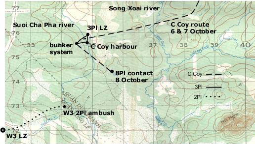 map of movements 8 October