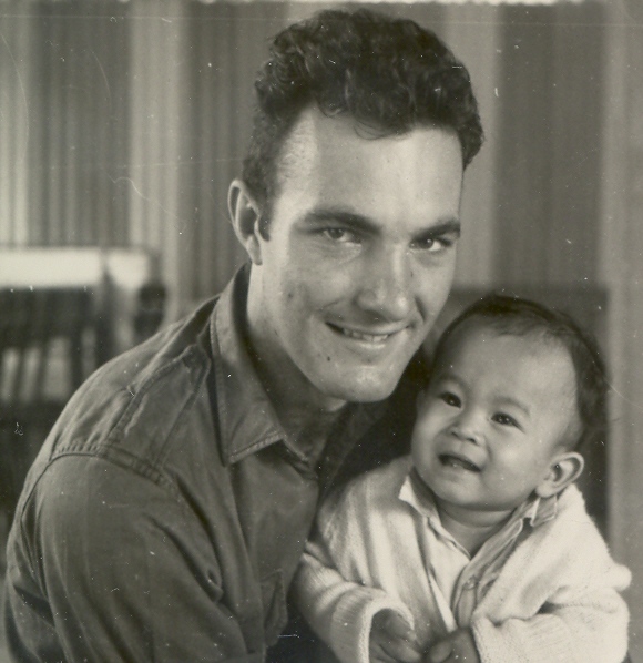 Cpl Bruce Young & orphan, Baria Orphanage 1970 [Young]