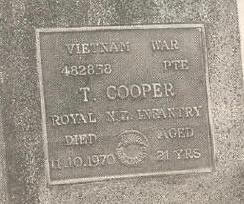 existing Cooper headstone with errors