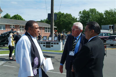 Burnham Camp padre Tavake Manu, Evan Torrance, Roy Whatarangi [Binning]