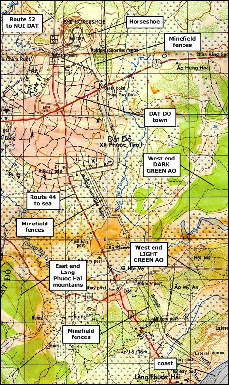features of terrain and habitation in vicinity of Horseshoe Hill