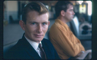 Travel was by charter aircraft - who is the bloke behind Peter..?    [Young]
