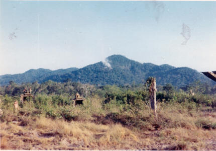 typical view of operations around the base of the mountains showing the typical intermingling of different terrain which required tactical formations to be changed frequently  [Binning]