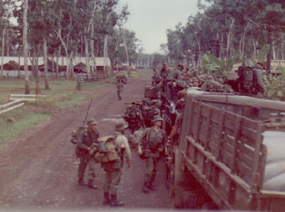 road movement to the AO from the road outside the W Coy lines