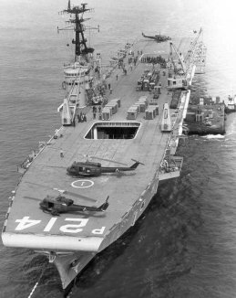 HMAS Sydney off-loading at anchor off Vung Tau port [internet]  click picture for another photo of the ship unloading