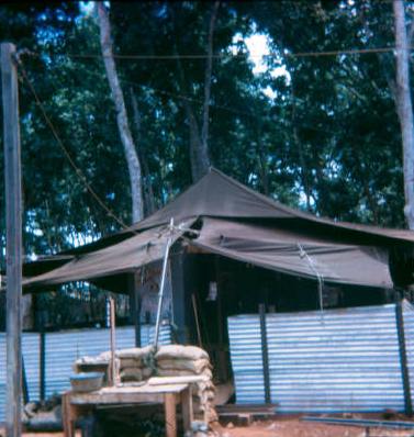 now you see it - typical tent before removal, had probably served all three W Coy  [Young]