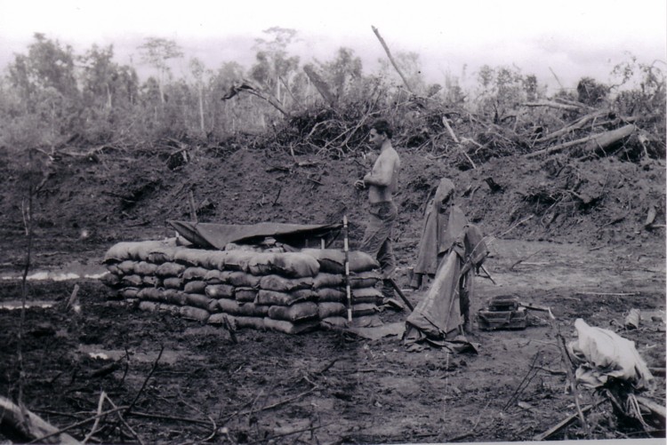 rough nature of position - NDP JILL mortar baseplate location - Pte Dave Flintoff W3 mor sect standing [Binning]