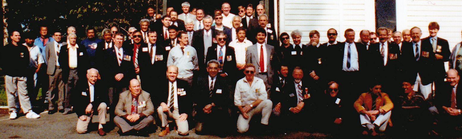 the reunion contingent Sunday morning following the memorial service outside Waiouru Camp HQ [Mullen]