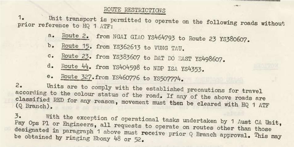 extract from 1ATF RO No 31 of 1 Jun 70