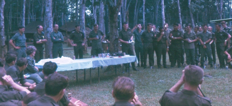 Maj Torrance welcoming visitors [Ure]