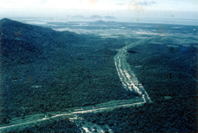 fire trail or land clearing operations opened up vast swathes of jungle to aerial observation, an alternative to Agent Orange defoliation spraying